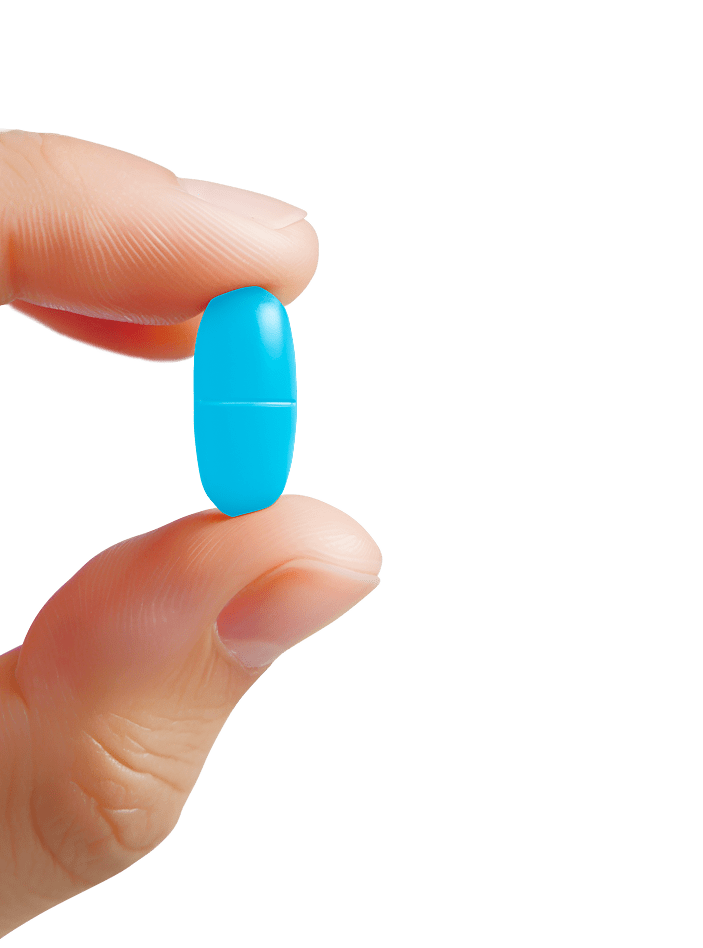 hands + pill